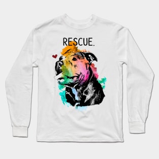 Pitbull Rescue Long Sleeve T-Shirt